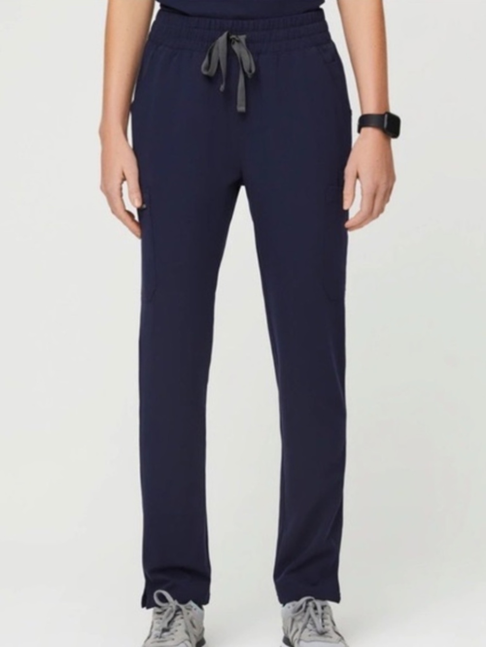 Yola Ruched High-Waisted Skinny Scrub Pants